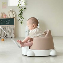 [젤리맘] 리뉴얼 점보의자 붕붕세트 (아기의자+트레이+카트), 점보의자 색상:[점보]앰버베이지+트레이+카트