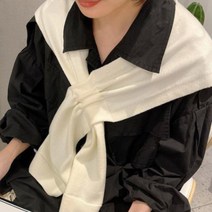 우아로그 데일리 페이크 숄 레이어드 여성가디건