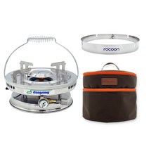 동성정밀 동성 해바라기버너 부탄가스용 DSR1005-1 (STS) + 링가드 바람막이 전용가방, 1