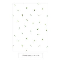 기프트 페이퍼백 내츄럴 리프 20p + 투명 땡큐소머치 스티커 20p, 혼합색상, 1세트
