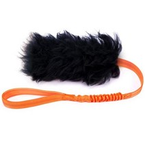 반려견 장난감 Dog Rope Toy 인터랙티브 애완견 번지 고무 공 개 예인선 양피 중형, orange+80cm without ball