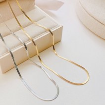 [써지컬스틸] 베이직 슬림 뱀줄 체인 목걸이 2mm