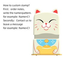귀여운 인형 맞춤 제작 이름 스탬프 DIY 인감 학생 옷 장 퇴색하기 쉽지 않음 보안 스티커, 02 Cat Seal