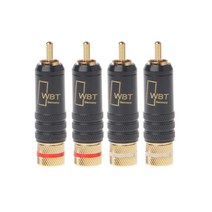 4 PCS WBT-0144 골드 도금 RCA 플러그 잠금 솔더 오디오/비디오 플러그 커넥터