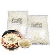 토핑 모짜렐라 치즈 2.5kgx2 업소용 모차 피자용 스파게티 떡볶이 닭갈비 식빵 피자빵 재료 가늘게 채썬