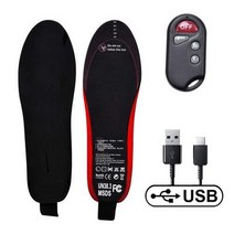 충전식 온열 발 패드 깔창 한파 Eva 전기 안창 LED 무선 리모컨 열 난방 겨울 스포츠용 2100Mah, 2.2100mAh - 4046