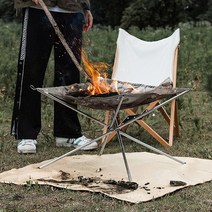 화목난로 bonfire campfire pit 캠핑 나무 스토브 스탠드 프레임 fire, 56x56x47cm