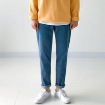 더제이엘 남자 테이퍼드핏 데님 진 반밴딩 스판 10부 청바지