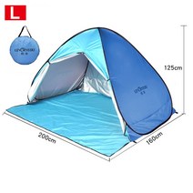 겨울원터치텐트 거실형텐트 원터치육각텐트 해변 캠핑 텐트 팝업 자동 오픈 가족 초경량 접이식 관광 물고, 25 Style 3 Blue L