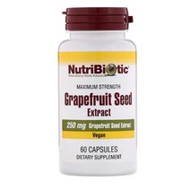NutriBiotic 뉴트리바이오틱 자몽씨 추출물 250mg 60캡슐, 1팩, 60정