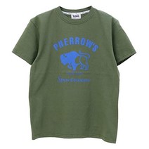 일본발송 Pherrows (페로우즈) 21S-PT2 Classic Buffalo Logo Print Short Sleeve T-Shirt