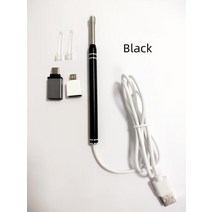 핸드폰 내시경 카메라 에바크리닝 통풍구 냄새 제거 배관 하수구 크리닝 산업용 5.5mm hd 시각 귀 내시경 3 in 1 usb 수의학 이경 귀 왁스 청소 검사 도구 안드로이드, 블랙 1 세트