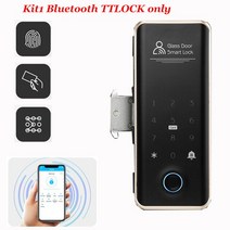 디지털 키 지문 유리문 도어락TTLOCK 원격 잠금 장치 유리 도어 용 스마트 나무 문 동적 코드 자동 디지털, 01 Kit1_03 Type C