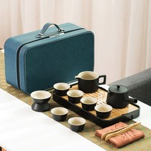 세라믹 일본 식여행 다도 슈트 블랙 심플가 사용자 휴대용다기세트, T03-SKU3블랙업 사이드그립 주전