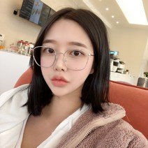 VANANA2 남녀공용 타원형 가벼운 메탈 동글이 실버 안경테