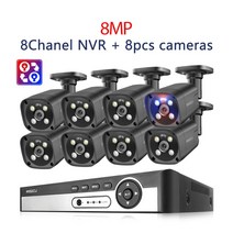 무선홈캠 강아지홈캠 PTZ카메라 IP카메라 홈캠 펫캠 MISECU UHD POE 보안 시스템 야외 8MP 얼굴 감지 H265 CCTV 레코드 감시 보호 키트 8CH 4K P2P, 19.4T  8CH NVR AND 8PCS CAM