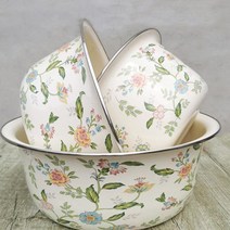 프렌치 법랑 그릇 과일 샐러드 볼 에나멜 빈티지 식기 북유럽, 10. 28cm, 1개