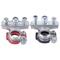 1 쌍 3 방향 배터리 단자 자동차 용 강력한 전기 전도도 전송 손실 감소, 12X10X4.5cm, 순수한 구리, 은