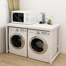 드럼 세탁기 건조기 위 철제선반 병렬설치 조립식앵글 8색, 옵션7