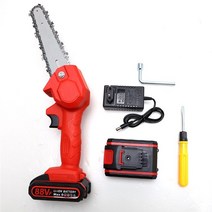 전산볼트절단기 소형 휴대용 전기 철근절곡기 커터 woodworking electric chain saw 무선 전기 pruning saw protable mini chainsaw, 1 배터리 6인치, 우리를