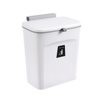 살림테리어 음식물 쓰레기통 9L, 화이트