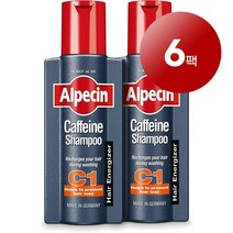 Alpecin 알페신 남성용 두피 모발 영양 클린 관리 헤어 스트롱 트리트먼트 C1 샴푸 250ml 2팩, 6팩