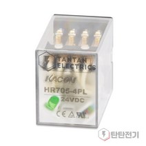 릴레이 전원 DC24V HR705-4PL 250V 5A 14핀 MY4N 소켓타입 범용릴레이 카콘, 1Ea