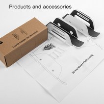랩탑 노트북 거치대 스탠드 notebook laptop 벽면 브래킷 스탠드 애플 맥 미니 2012-2022 M1 용 뒷면 장, 01 Transparent