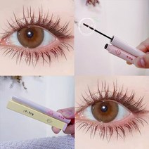 번지지않는마스카라 워터프루프 롱래쉬 컬러 볼륨 속눈썹픽서 초극세 컬 두꺼운 롱래스팅 논스머지 브라운 내츄럴 컬링 파인 브러쉬 메이크업, 갈색, 1개