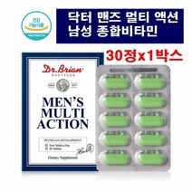 닥터 맨즈 멀티액션 남성 멀티비타민 앤 미네랄 포맨 남자 종합영양제 항산화 작용 피로개선 타우린 아연 판토텐산 남성영양설계 활성비타민 활력에너지 복합 기능성 남자영양제 건강관리, 1박스