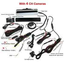 토레스 어라운드뷰 서라운드뷰 자동차 차량 360 도 파노라마 대시 보드 dvr 캠 4 채널 카메라 레코더 10 인치 터치 안드로이드 백미러 GPS ADAS 와이파이, With 4CH Cameras_협력사 | Without