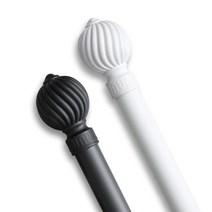 25mm 심플 라운드 커튼봉, 화이트