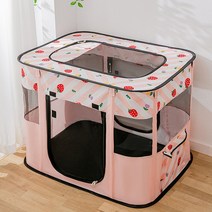 티피텐트 8인용 인디언 감성 텐트 캠핑 새끼 고양이 안락 쿠션 집 달콤한 침대 바구니 아늑한 접이식 강아지와 방, [04] XXL, [02] 분홍색