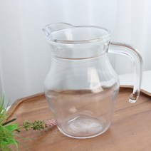 오메가키친 워터저그 유리잔 유리병 물병 내열유리 냉장고, 유리웨이비저그1.3L (177497)