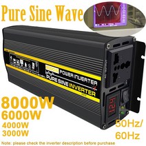 차량용인버터 12kw 8kw 6kw 순수 정현파 인버터 전원 12V-220V 변환기 50hz 60hz 태양광 시스템 RV 야외, 05 8000W_02 24V_01 220V