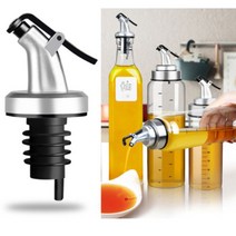 원터치 간장병 오일병 소스병 참기름병 마개 뚜껑 덮개 퓨어러 푸어러 호환, 실버화이트, 1개