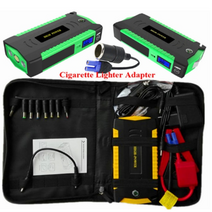 자동차방전시동 자동차 배터리방전 점프스타터 gkfly car jump starter power bank 16000mah 휴대용 배터리 스테이션 5.03.0l 자동차 비상 부스터, 초록, 협력사