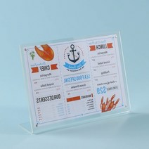 무테 L자형 아크릴 자석프레임 A4 가로 공고문 폴라로이드사진 리플렛 메뉴판 포카