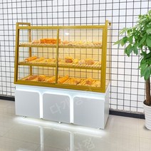 제과점 화이트 카페 쇼케이스 베이커리 냉장 업소용 인테리어 호텔 빵 케익 유리 진열대 쿠키, 화이트골드150길이x55너비x160cm높이