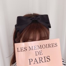 (6컬러)프리티 왕리본 제니머리띠 새틴 기본 심플 헤어밴드 기은세 머리띠