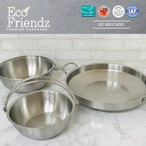 호야리빙 가정용 식당용 인덕션(IH) 스텐 샤브샤브 곱창전골 낙지 감자탕 냄비, 곱창전골30cm