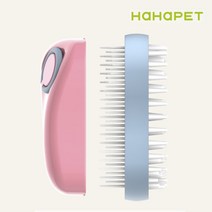 하하펫 반려동물 소프트 듀얼 브러쉬 115 x 62 x 57 mm, 핑크, 1개