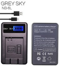 2pcs NB-6L 배터리 + 캐논 IXUS 310 SX240 SX275 SX510 HS 95 200 105 210 300 S90, 05 1 charger