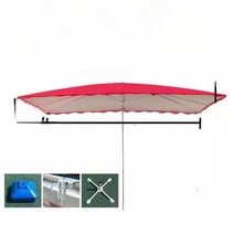 횡단보도파라솔 스마트 그늘막 초대형 파라솔 옥상 낚시 테라스 신호등, Red 2.5X2