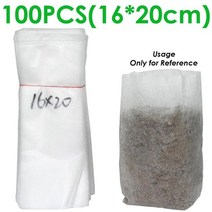 생분해성흙포장부직포 환경생분해수경화분 50-100pcs 묘목 성장 가방 식물 생분해 성 부직포 보육 가방 냄비 친환경 통기 온실, 16x20cm(100개)