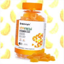 엔젯오리진 비타프레쉬 비타민 C&D 3000mg x 100구미 비타민C와 D 편한섭취 오렌지맛 1일3구미 코스트코, 100정, 300g