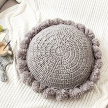 해외출고상품 북유럽풍 고급 니트쿠션 인테리어 쇼파쿠션북유럽 INS 이 둥근 볼 니트로 소파 베갯머리 쿠션 등받이-61568, 옵션02