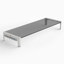 지니비 GMS1-HUB 모니터받침대 고속충전 USB 3.0 허브, 화이트, 1개