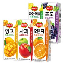델몬트 드링크팩 5가지맛 중 2가지 혼합 190ml 16팩 오렌지 사과 망고 포도 파인애플, 사과 190ml x 8팩, 파인애플 190ml x 8팩