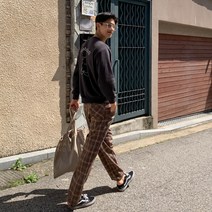 폰트 체크 밴딩 팬츠 커플룩 (2개세트가격)